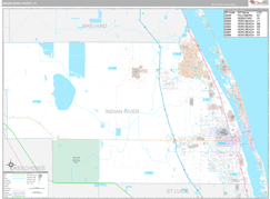 Indian River County, FL Digital Map Premium Style
